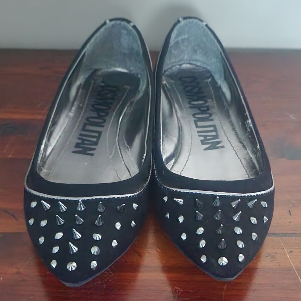 Black Studded Flats